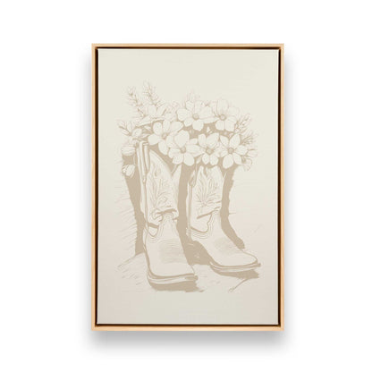 Tan Cowboy Trio, Set of 3 Canvas Prints
