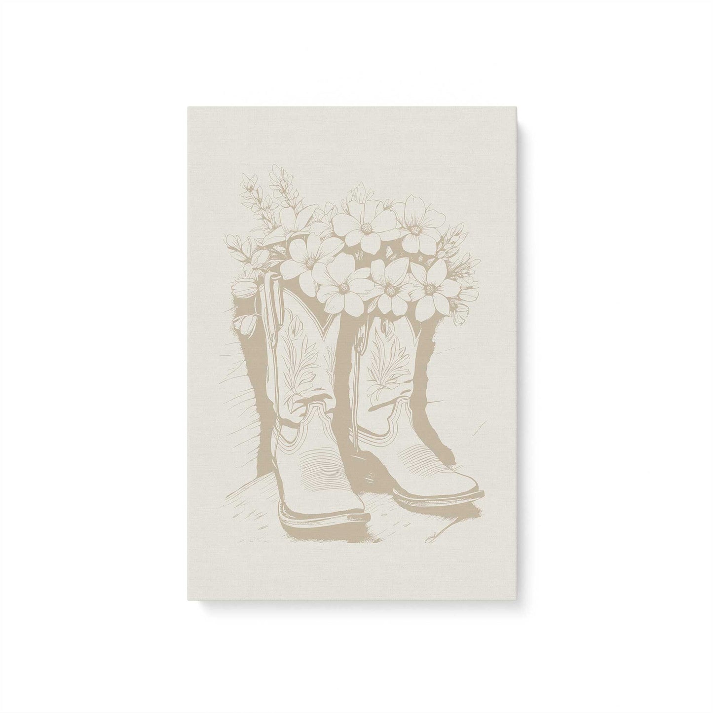 Tan Cowboy Trio, Set of 3 Canvas Prints