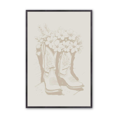 Tan Cowboy Trio Set of 3 Art Prints