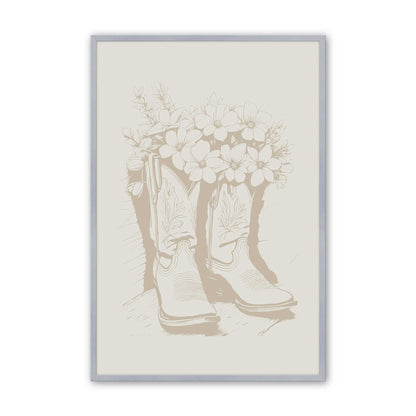 Tan Cowboy Trio Set of 3 Art Prints