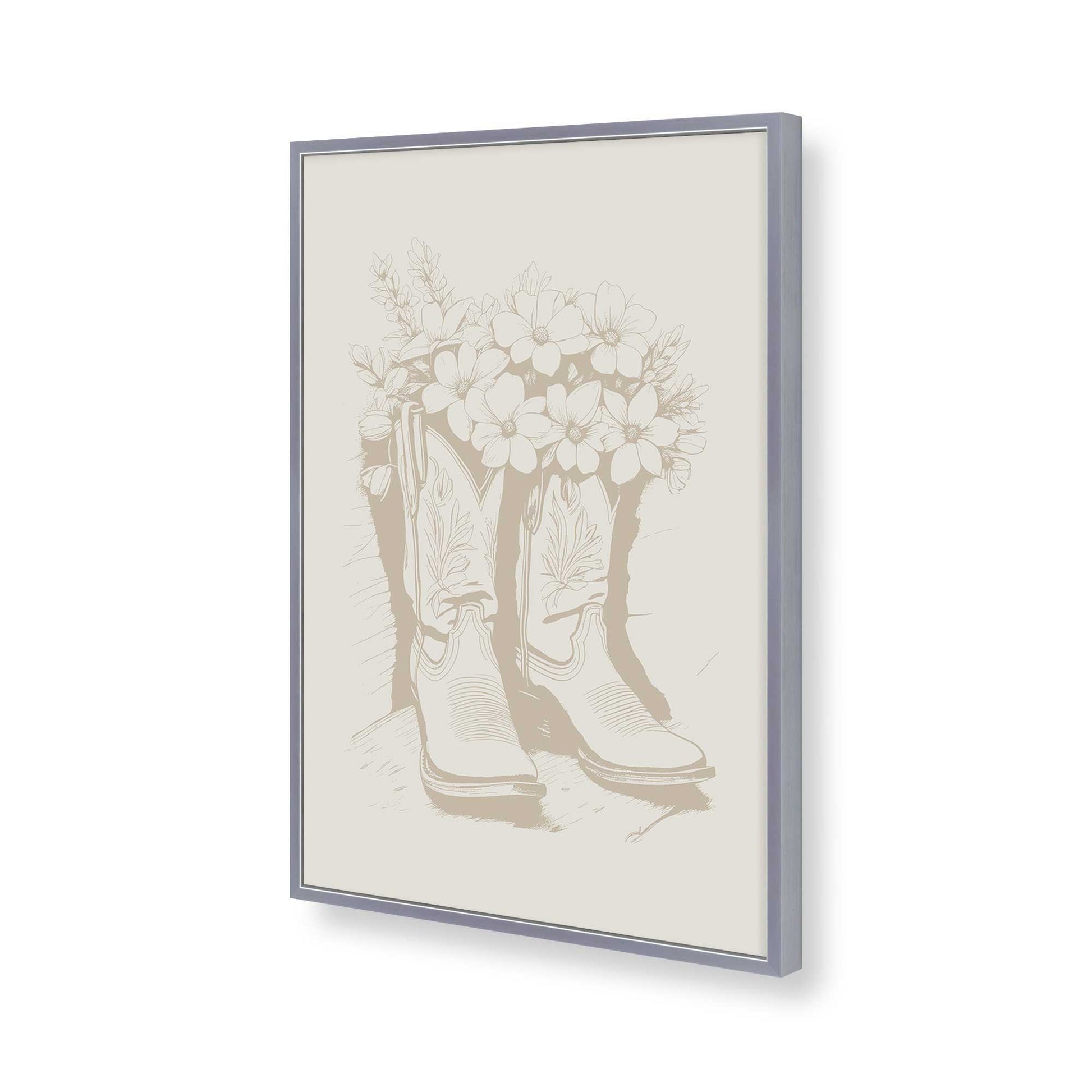 [Color:Polished Chrome], Picture of art in a Polished Chrome frame of the corner