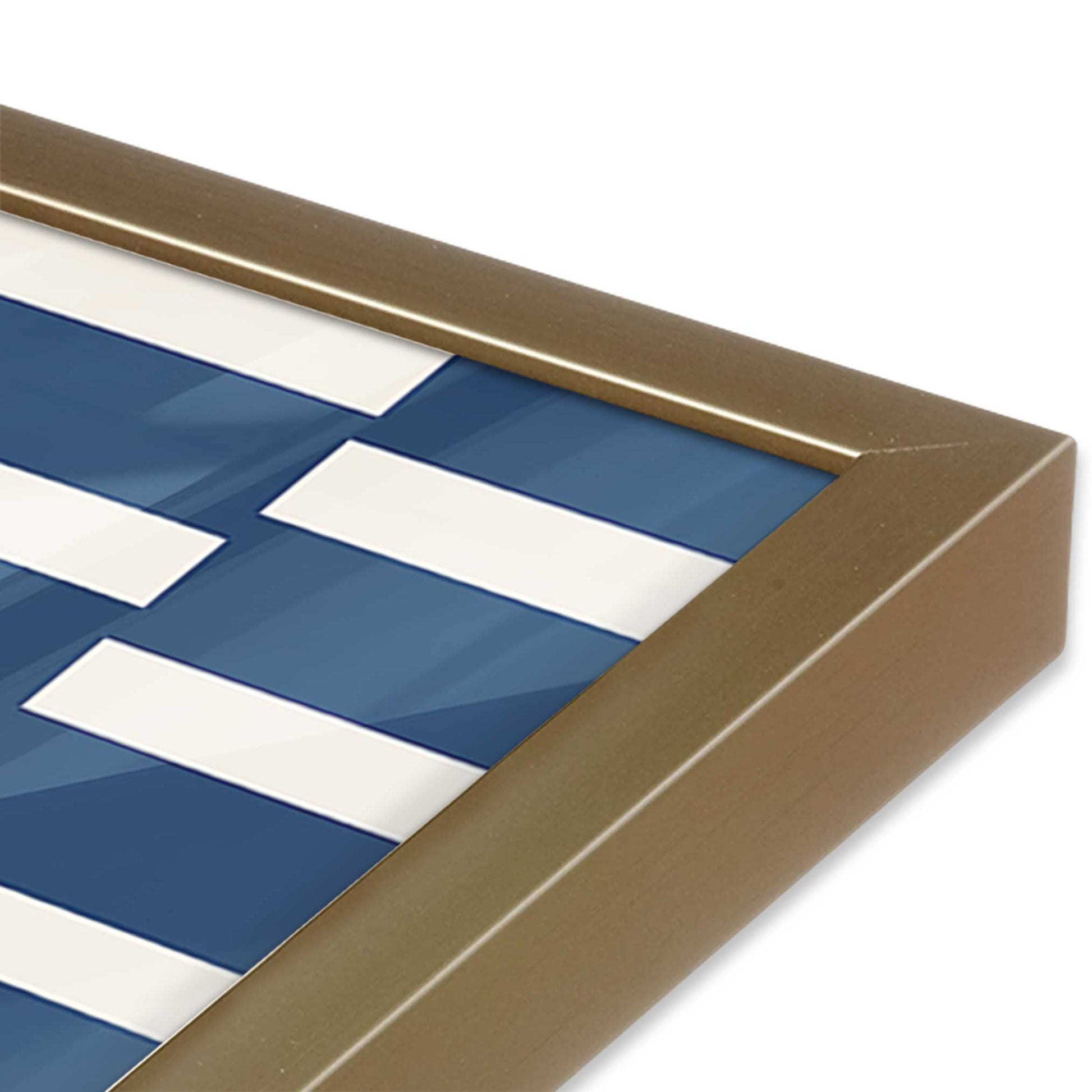 [Color:Brushed Gold], Picture of art in a Brushed Gold frame at an angle