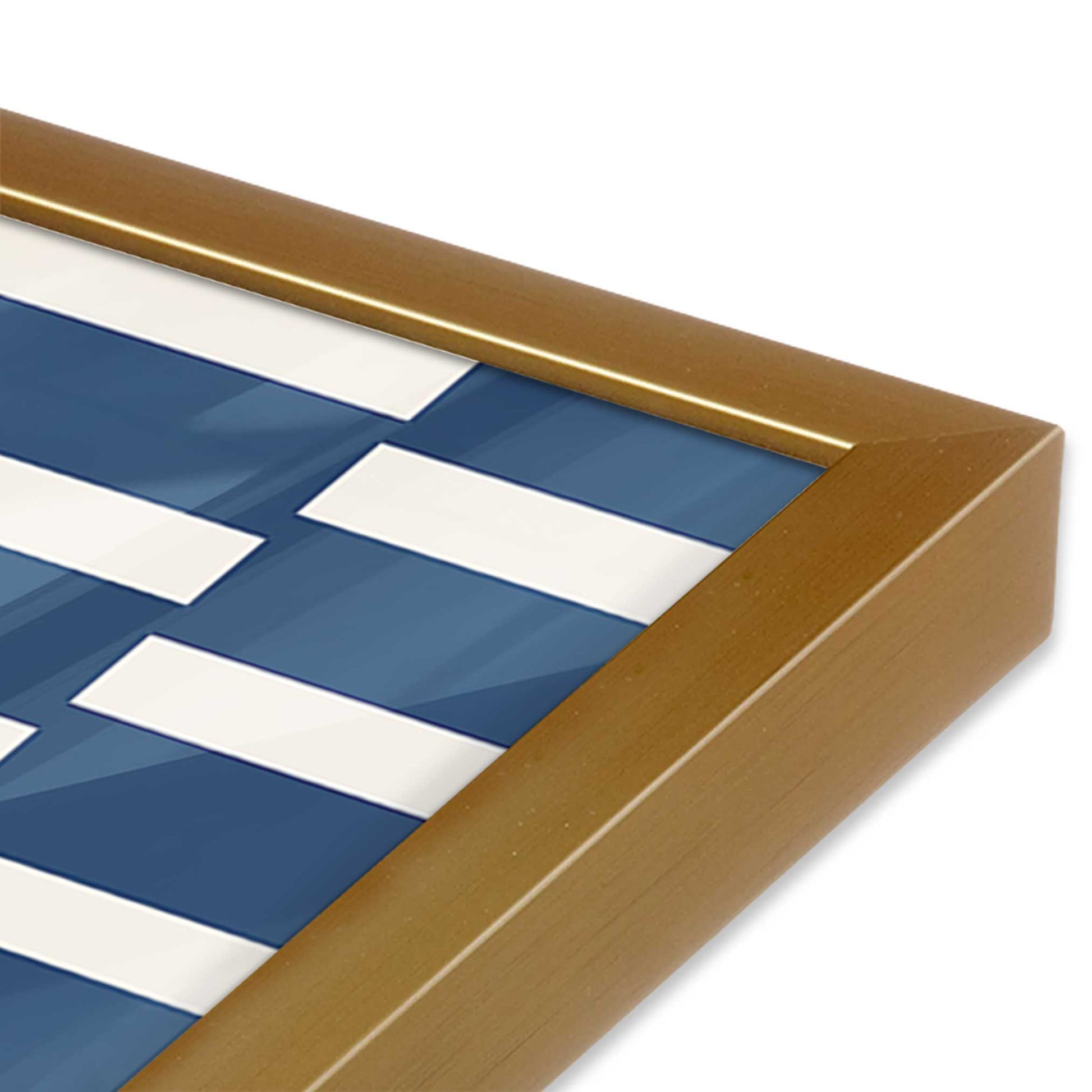 [Color:Polished Gold], Picture of art in a Polished Gold frame at an angle