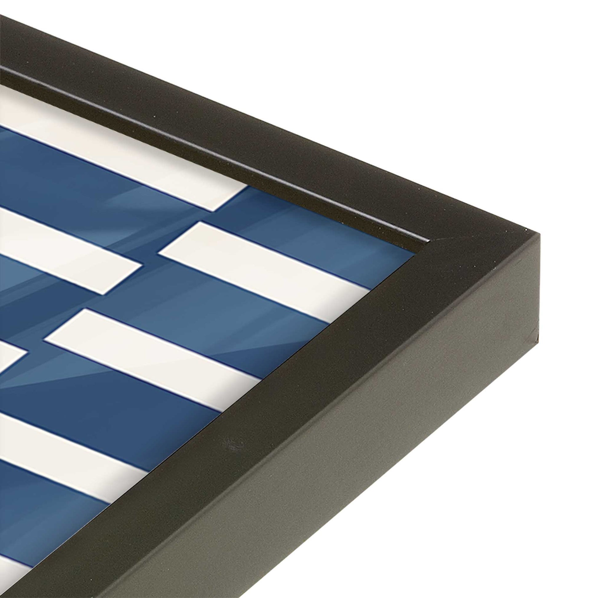 [Color:Satin Black], Picture of art in a Satin Black frame at an angle