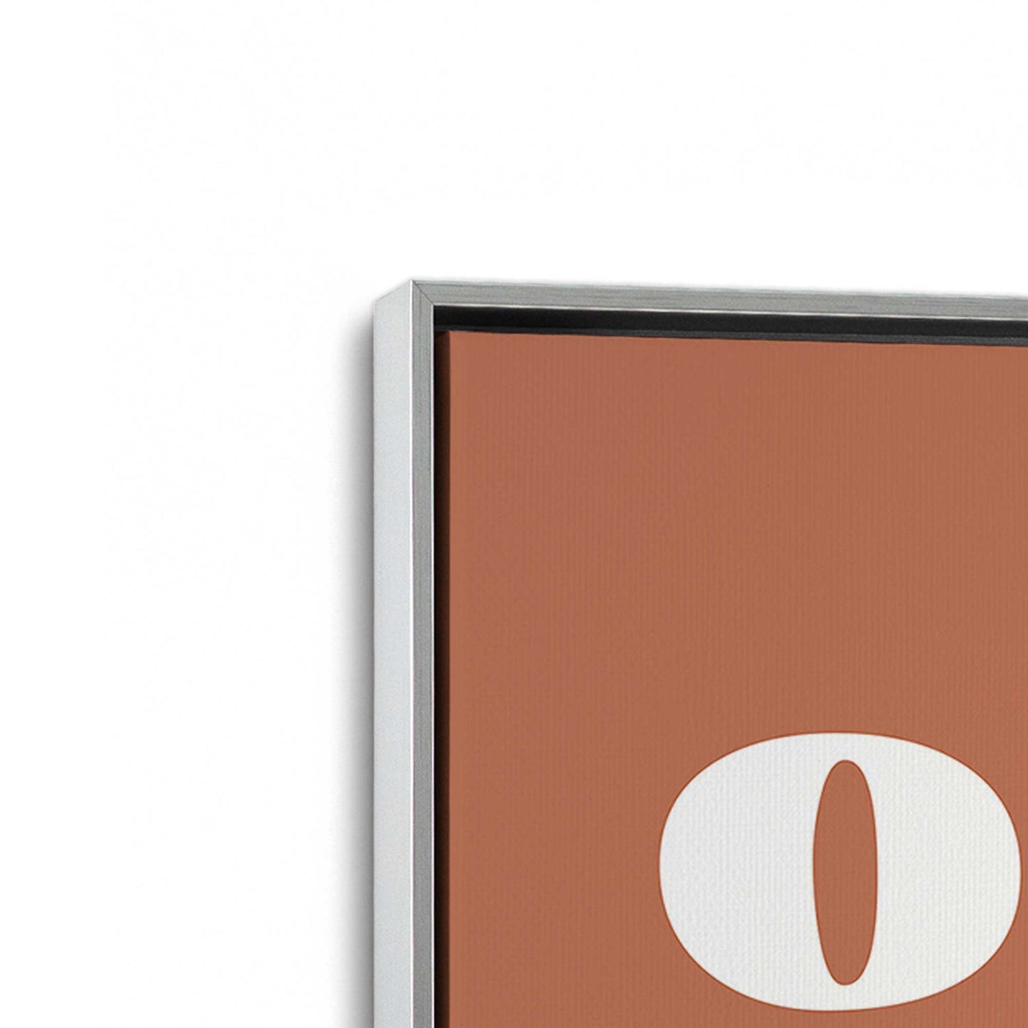 [Color:Polished Chrome], Picture of art in a Polished Chrome frame at an angle