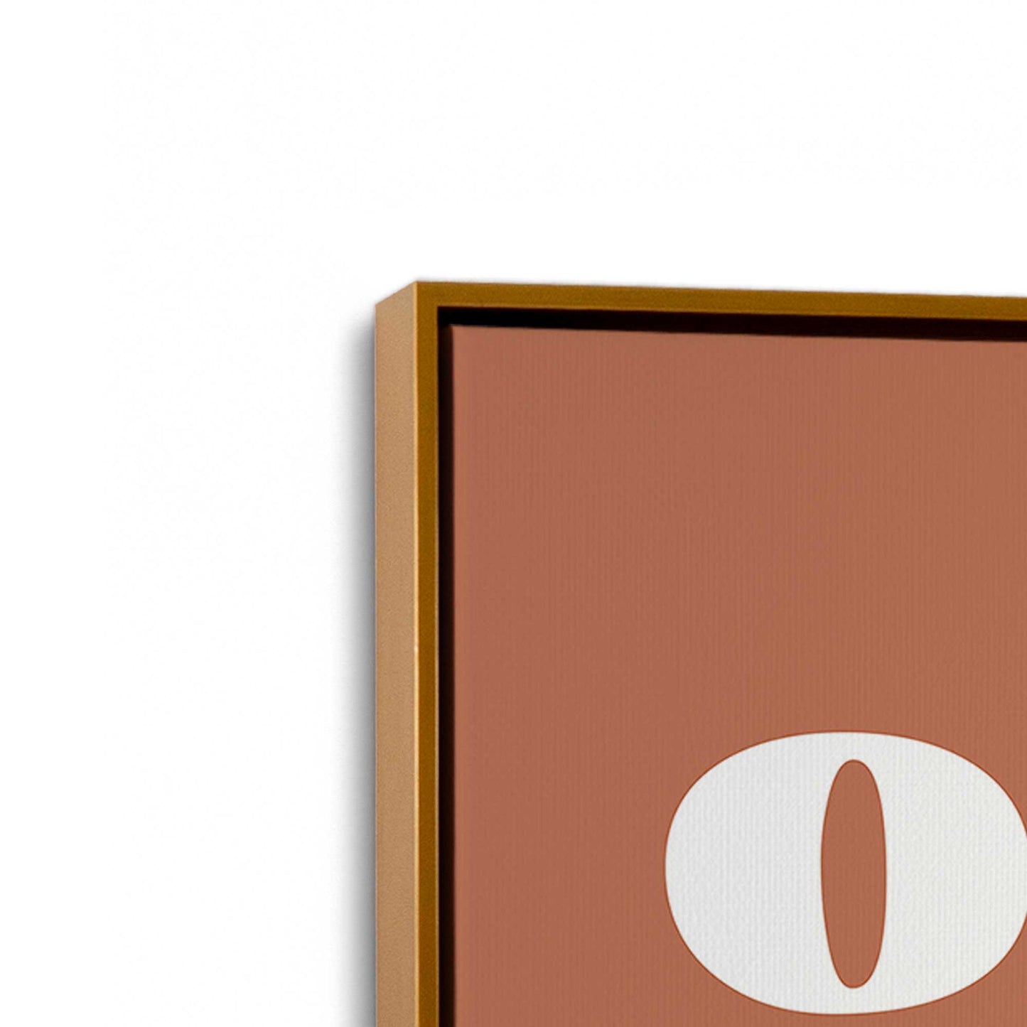 [Color:Polished Gold], Picture of art in a Polished Gold frame at an angle