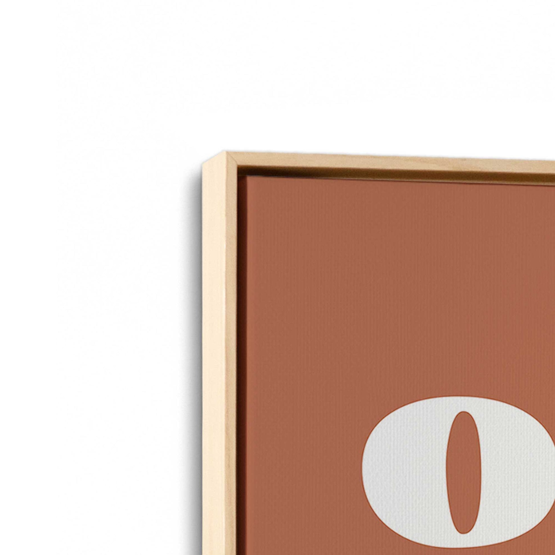 [Color:American Maple], Picture of art in a American Maple frame at an angle