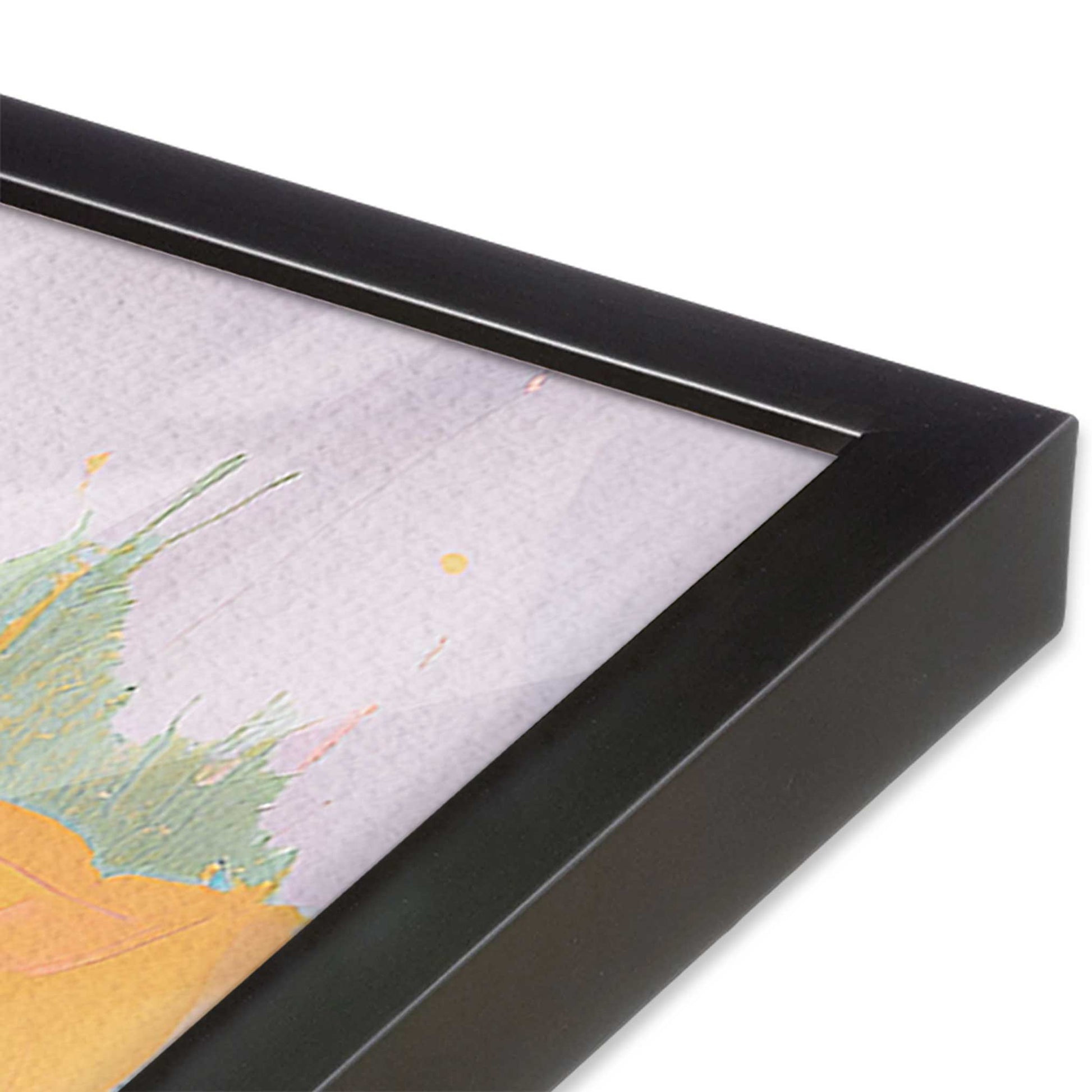 [Color:Weathered Zinc], Picture of art in a Weathered Zinc frame of the corner