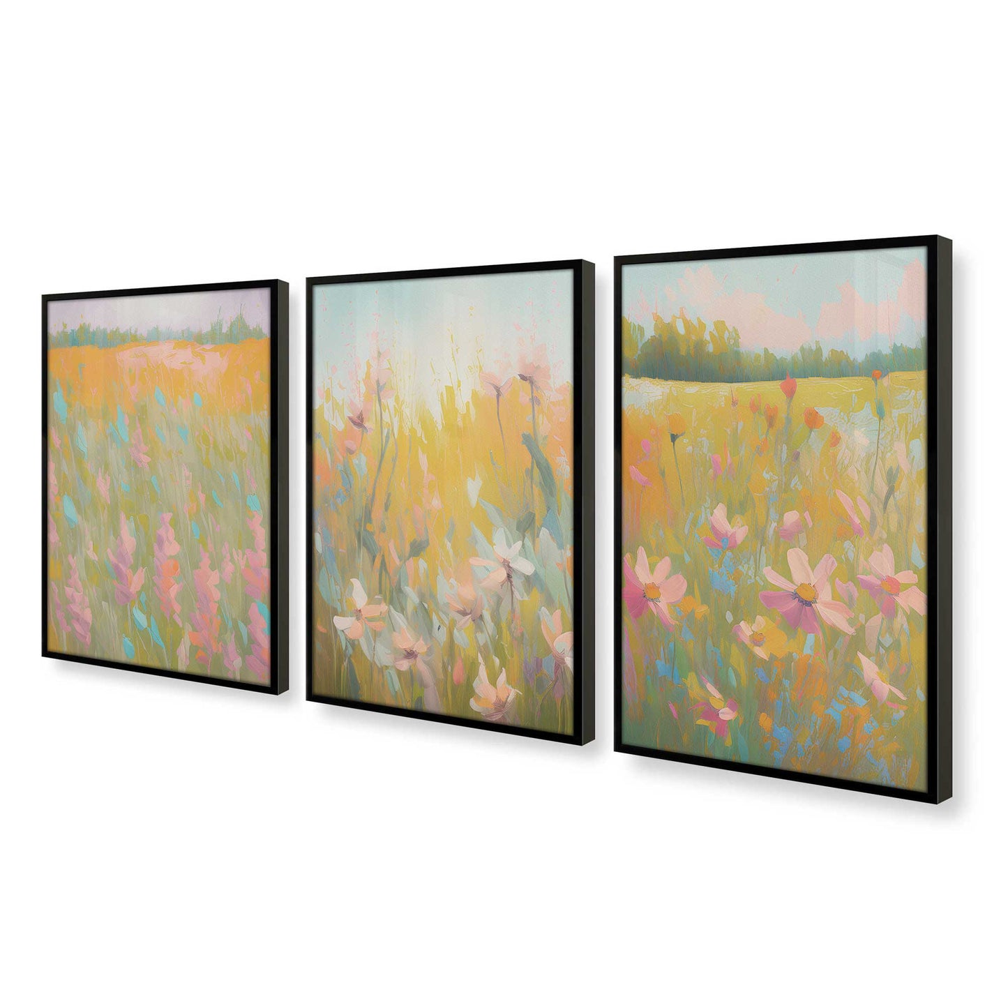 [Color:Satin Black], Picture of art in a Satin Black frame at an angle