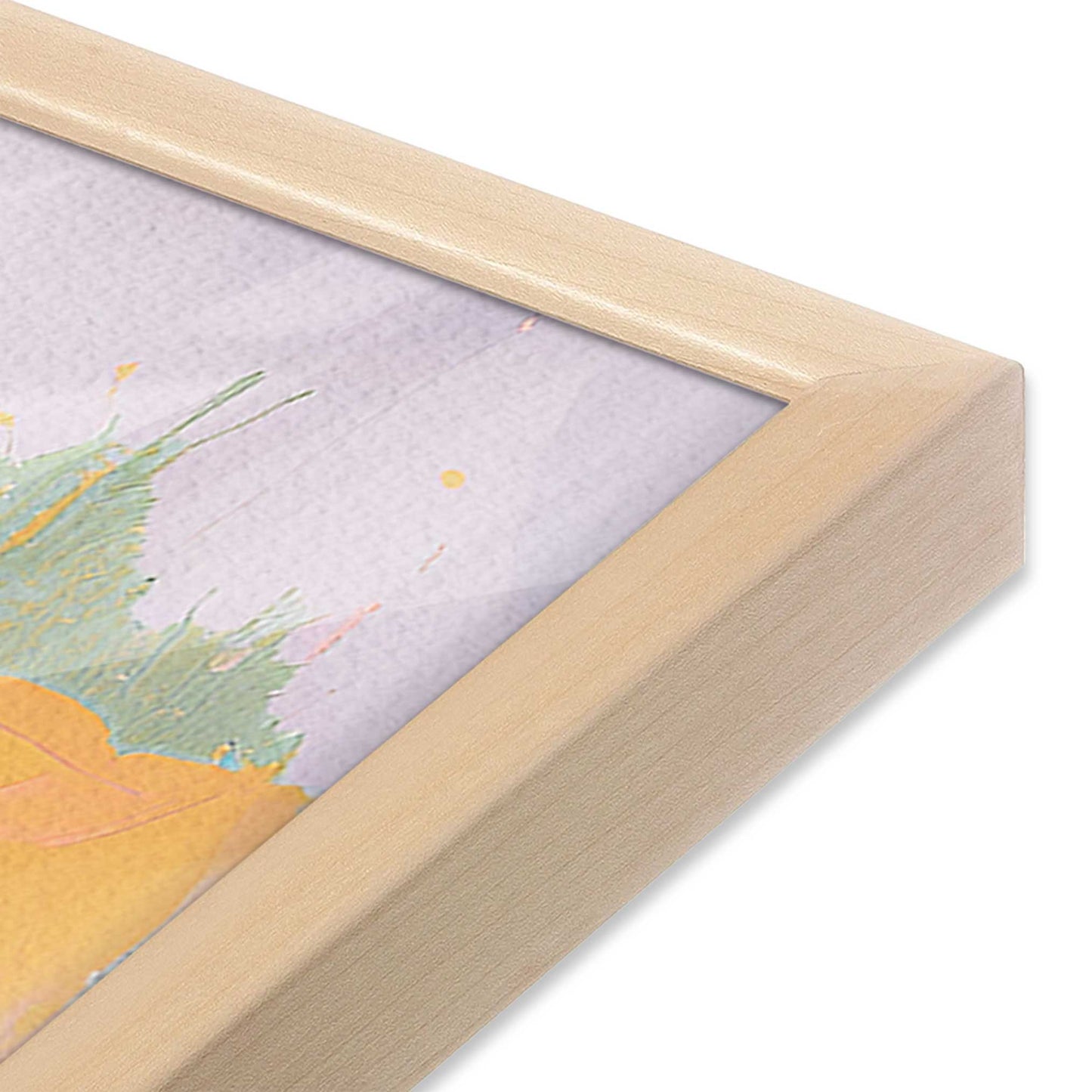 [Color:Raw Maple], Picture of art in a Raw Maple frame of the corner