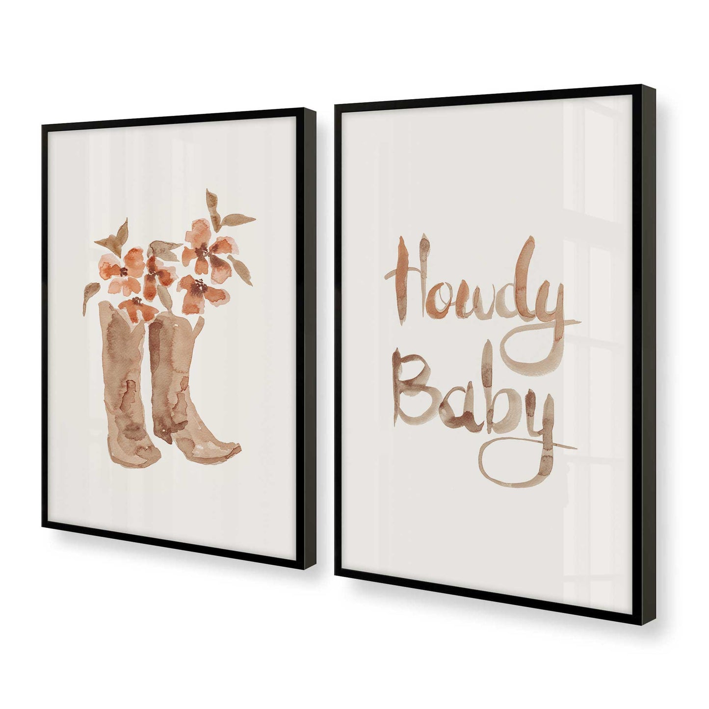 [Color:Satin Black], Picture of art in a Satin Black frame at an angle