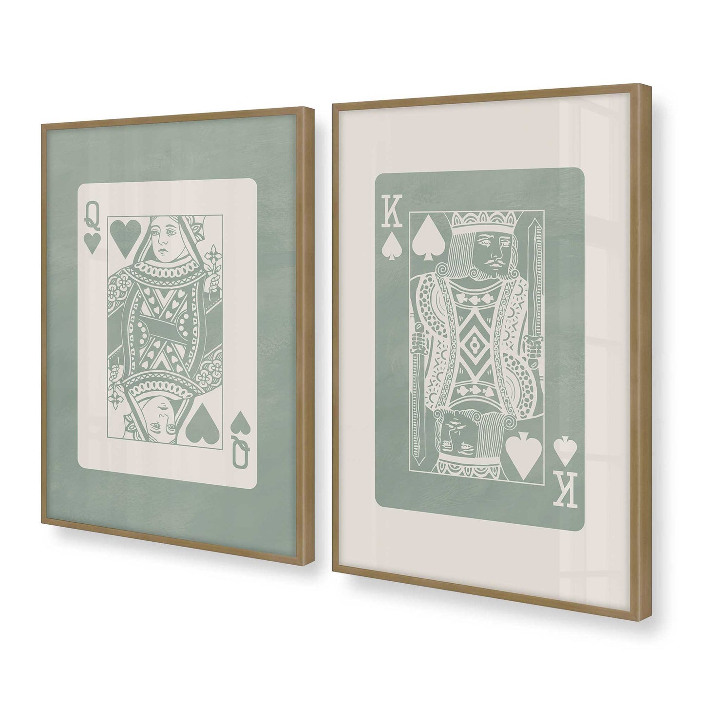 [Color:Brushed Gold], Picture of art in a Brushed Gold frame at an angle