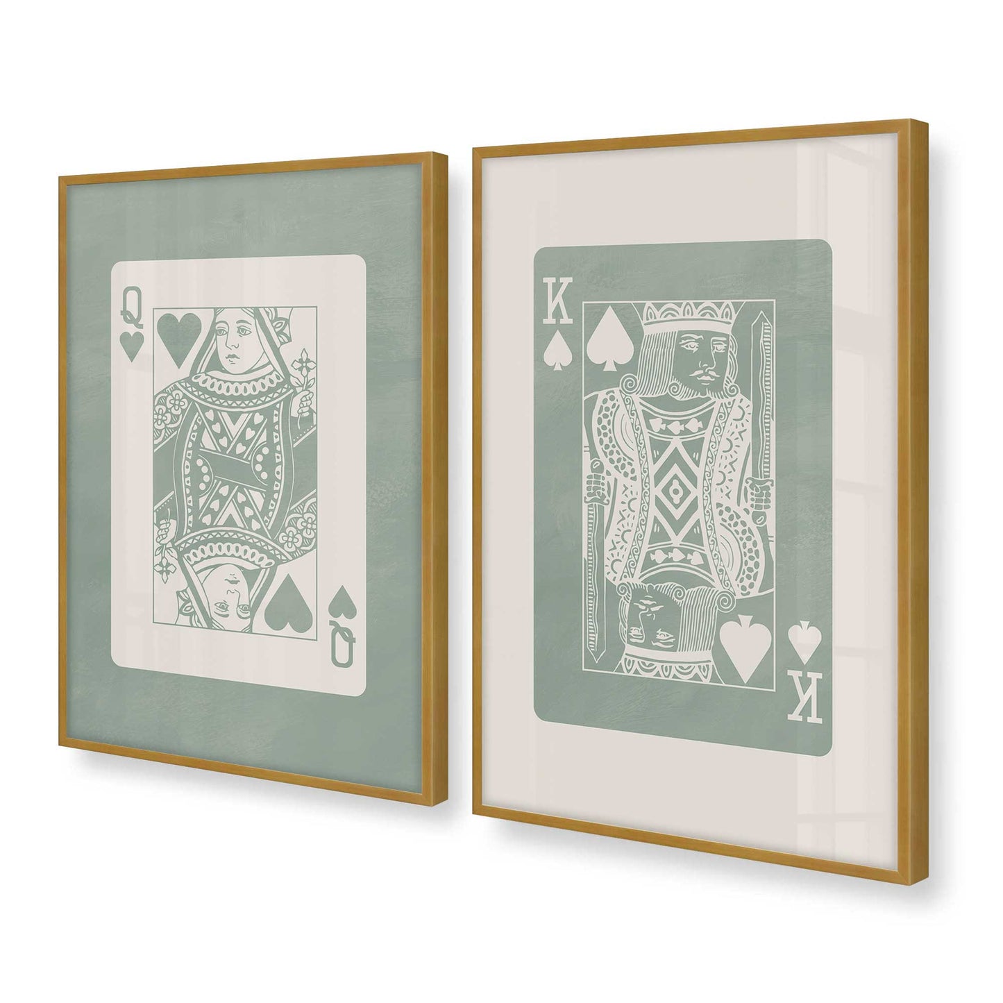 [Color:Polished Gold], Picture of art in a Polished Gold frame at an angle