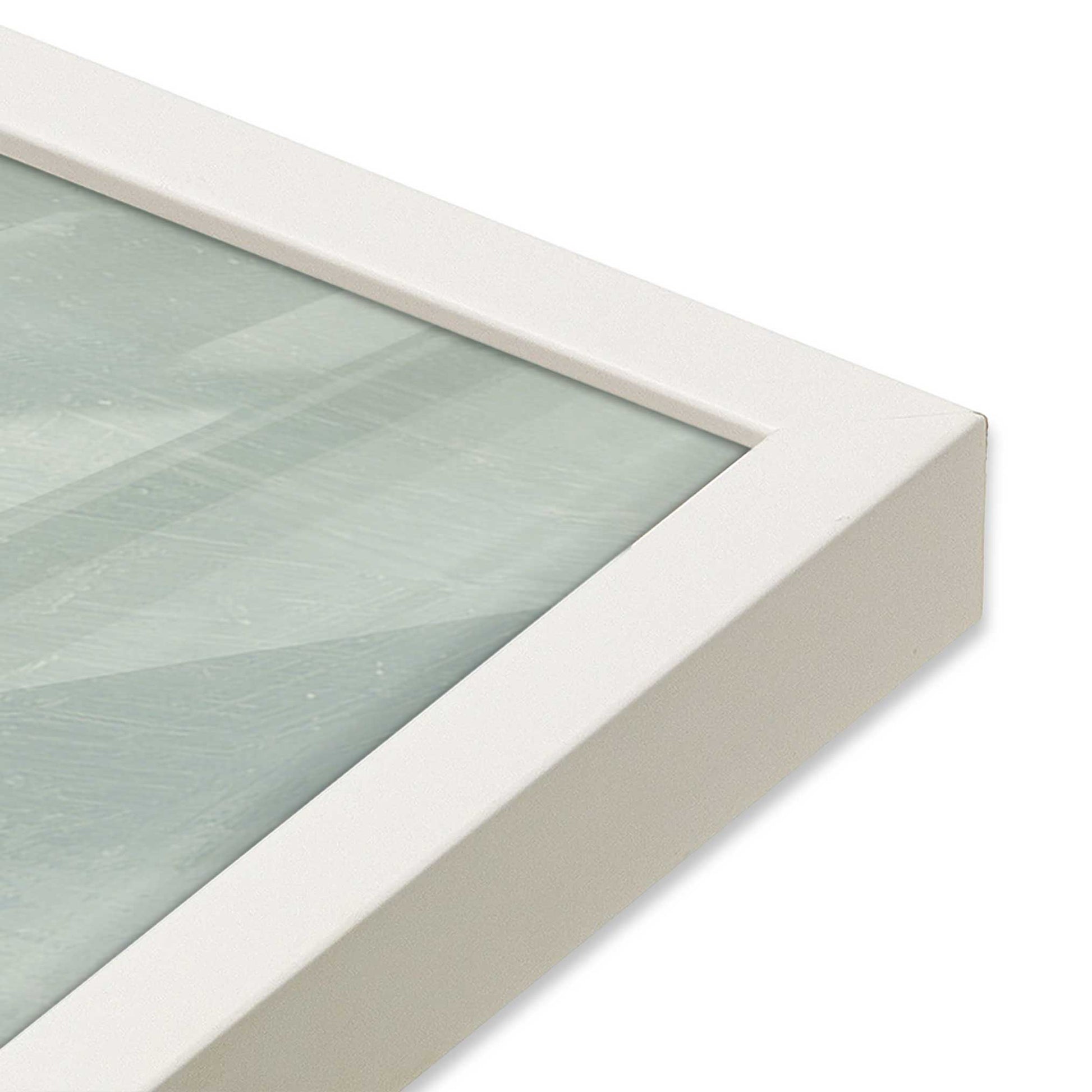 [Color:Opaque White], Picture of art in a Opaque White frame of the corner