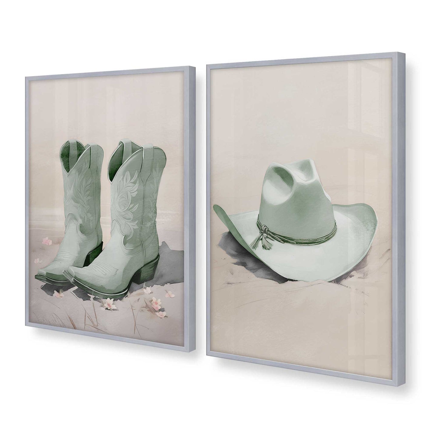 [Color:Polished Chrome], Picture of art in a Polished Chrome frame at an angle