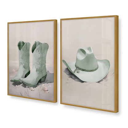 [Color:Polished Gold], Picture of art in a Polished Gold frame at an angle