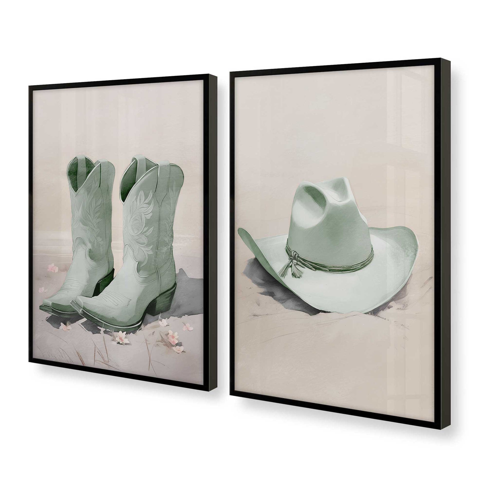 [Color:Satin Black], Picture of art in a Satin Black frame at an angle