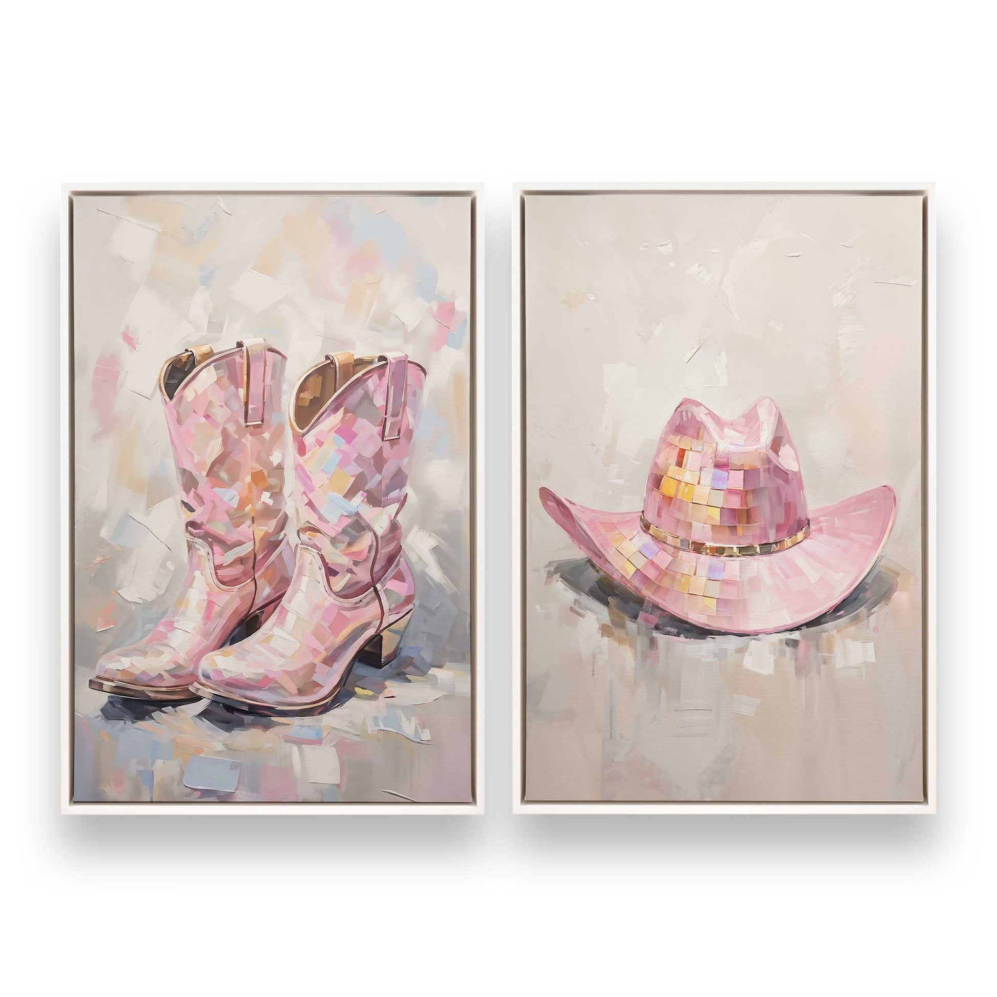 [Color:Opaque White], Picture of art in a White frame