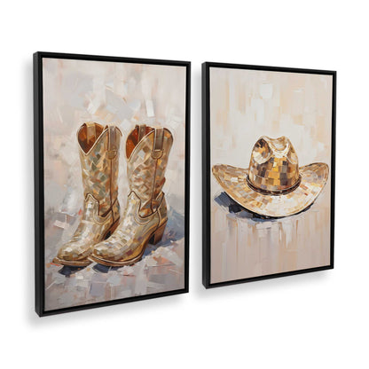 [Color:Satin Black], Picture of art in a Satin Black frame at an angle