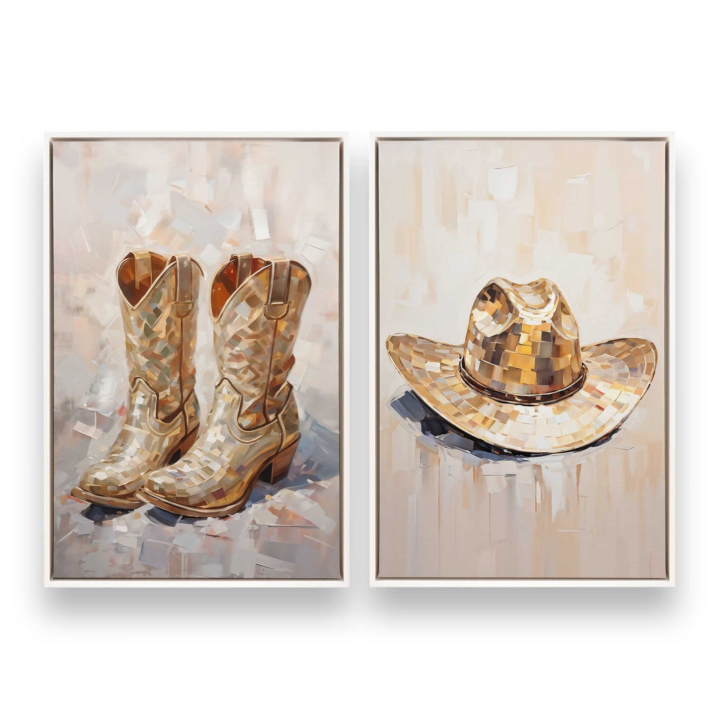 [Color:Opaque White], Picture of art in a White frame