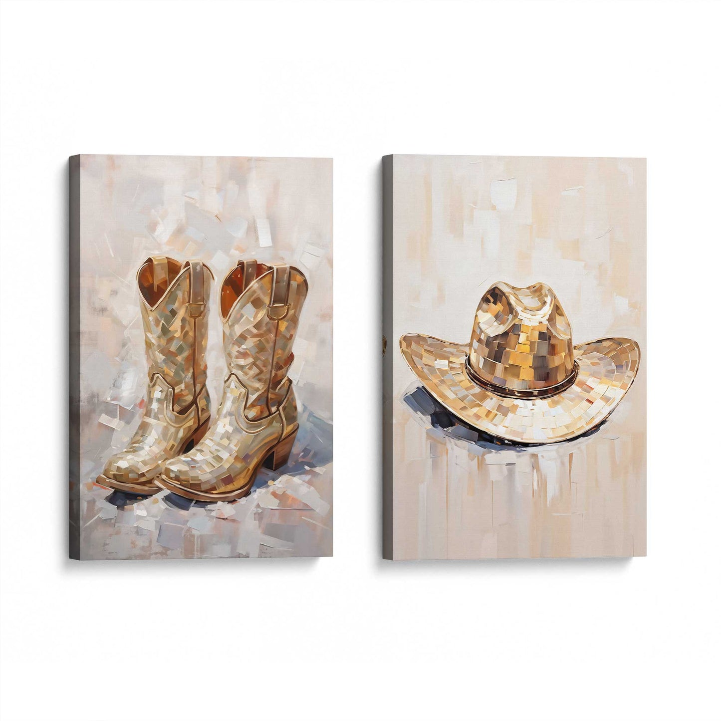 [Color:Stretched Canvas], Picture of art at an angle
