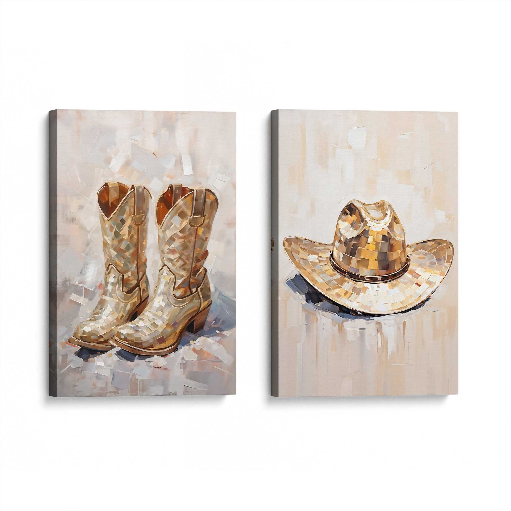 [Color:Stretched Canvas], Picture of art at an angle