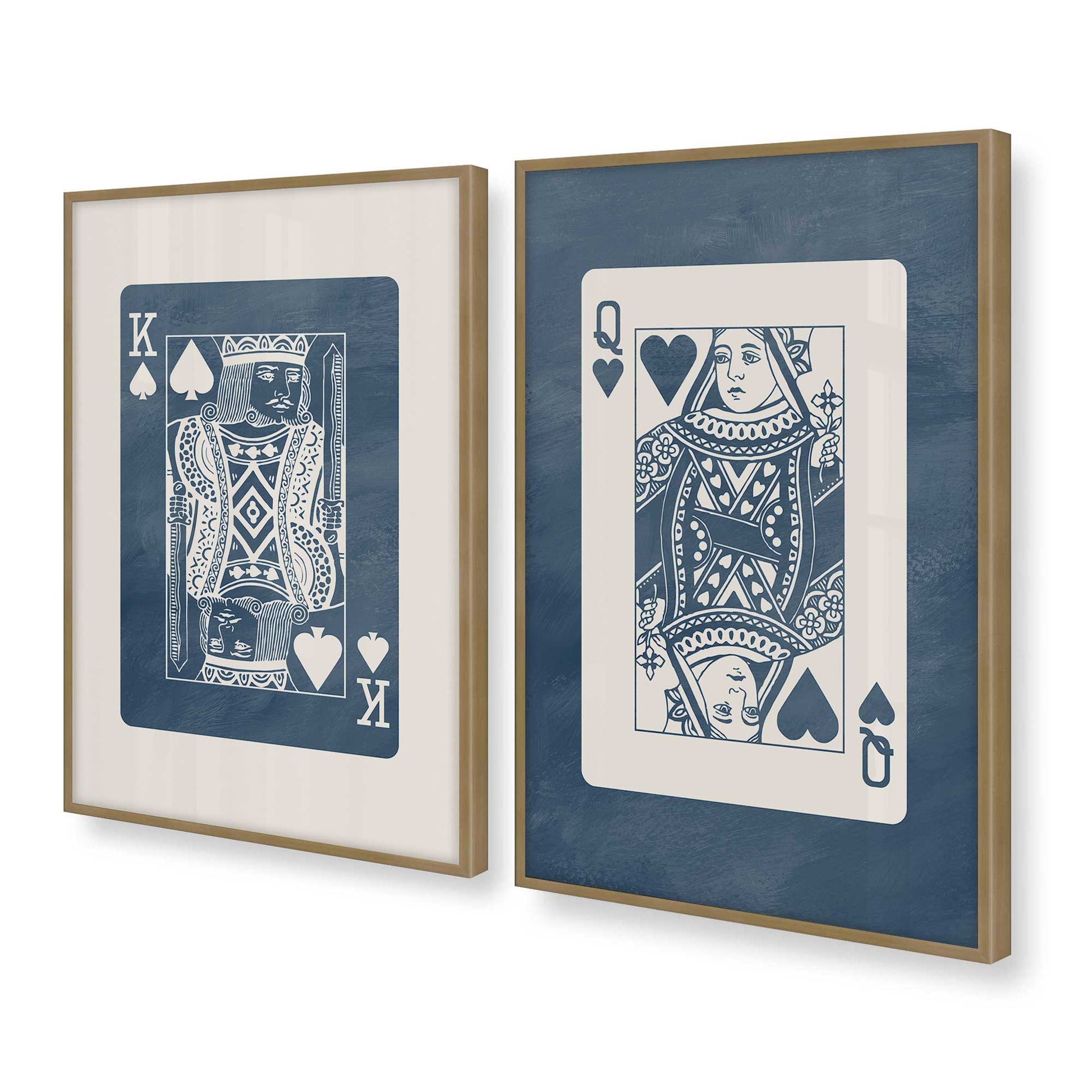 [Color:Brushed Gold], Picture of art in a Brushed Gold frame at an angle