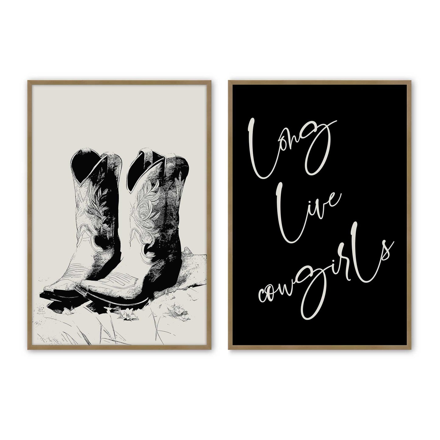 [Color:Brushed Gold], Picture of art in a Brushed Gold frame