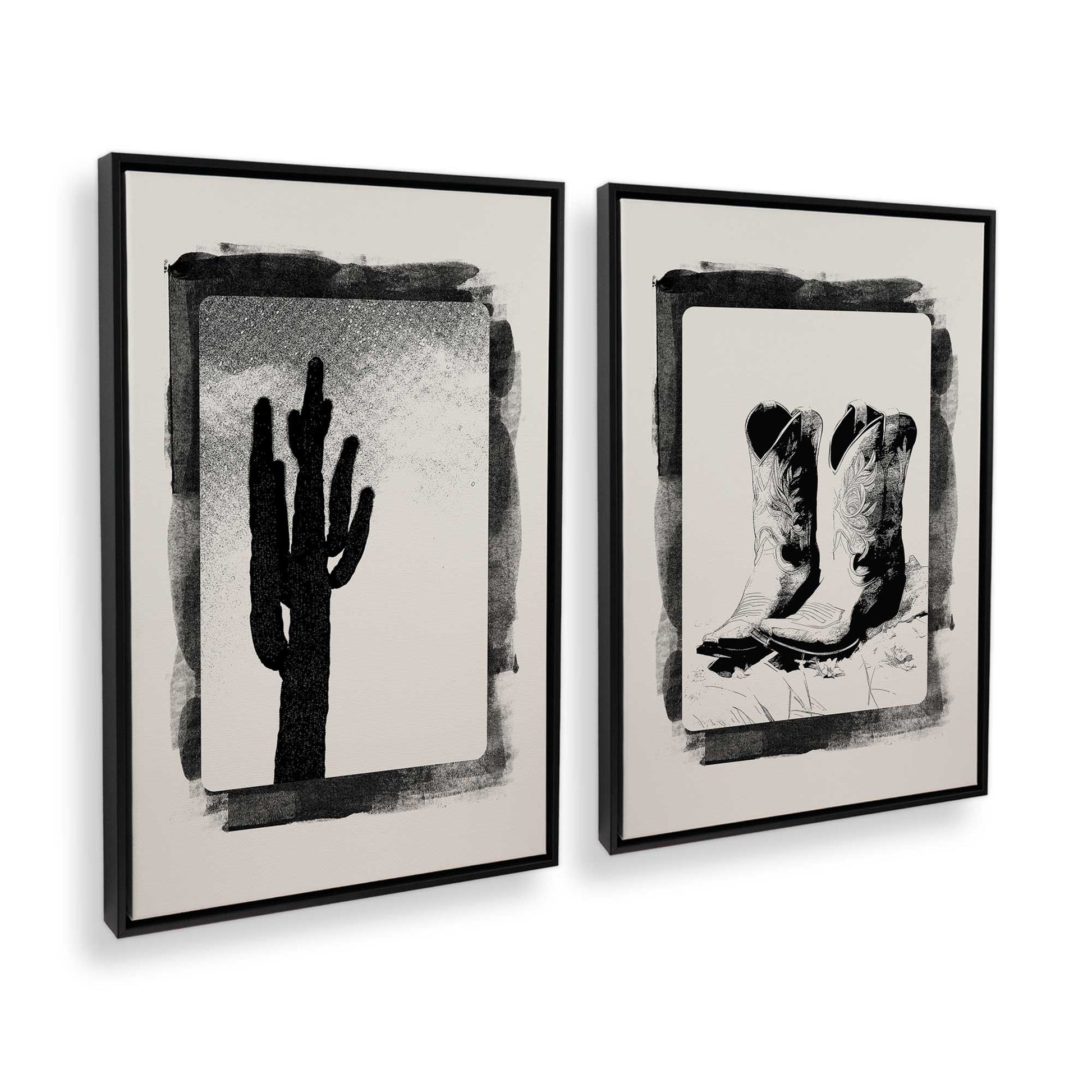 [Color:Satin Black], Picture of art in a Satin Black frame at an angle