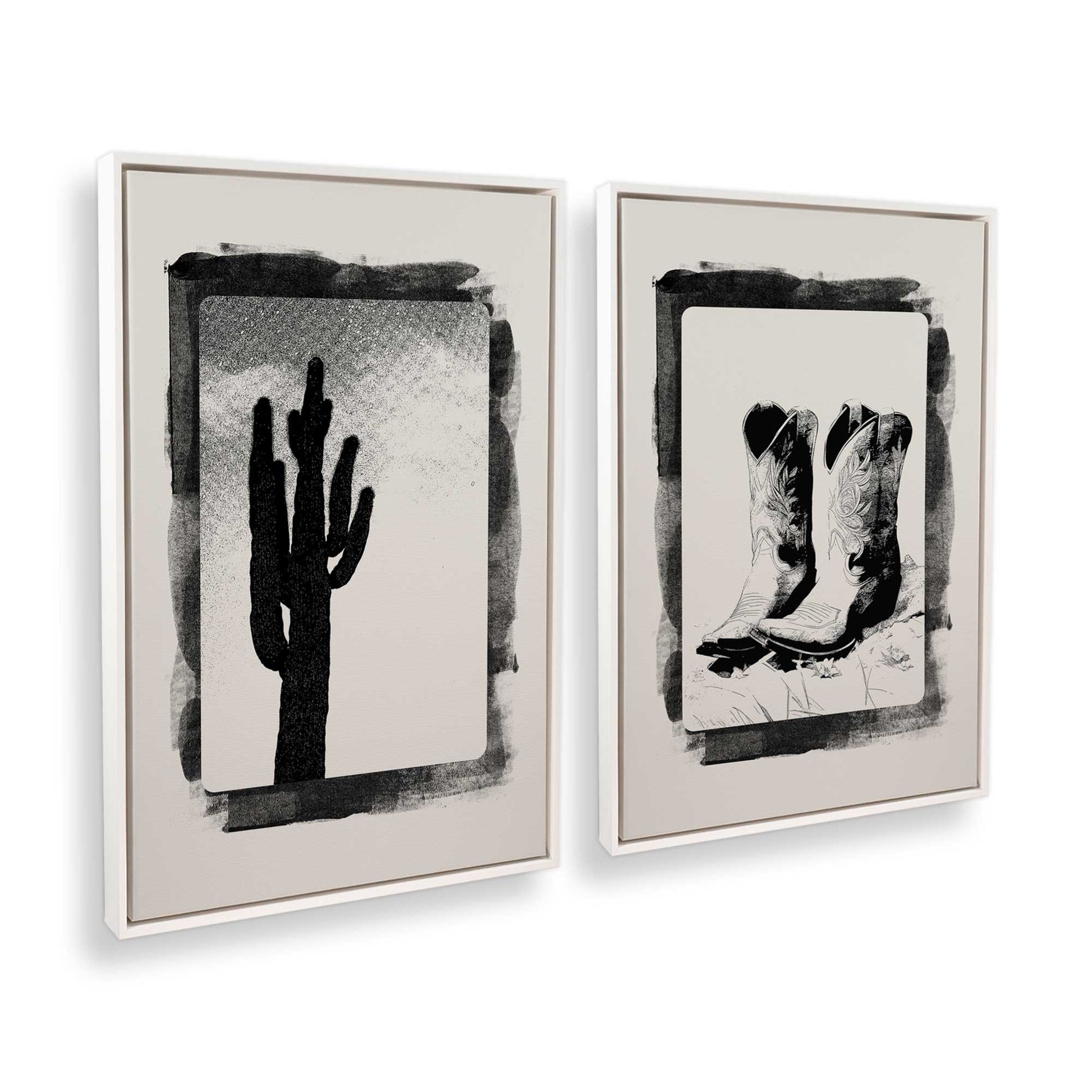 [Color:Opaque White], Picture of art in a White frame at an angle