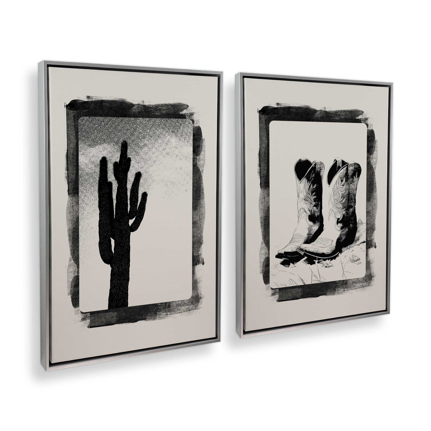 [Color:Polished Chrome], Picture of art in a Polished Chrome frame at an angle