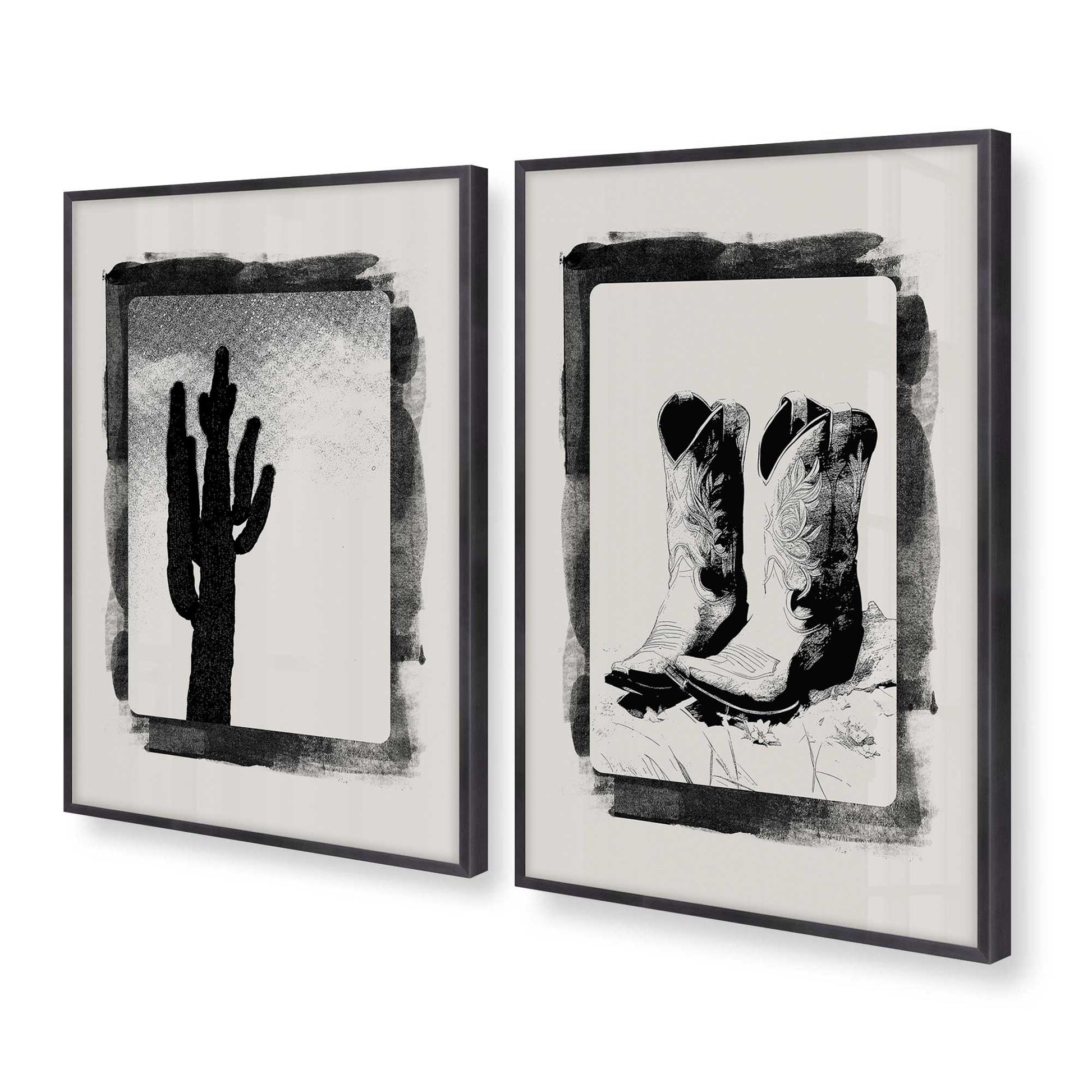 [Color:Weathered Zinc], Picture of art in a Weathered Zinc frame at an angle
