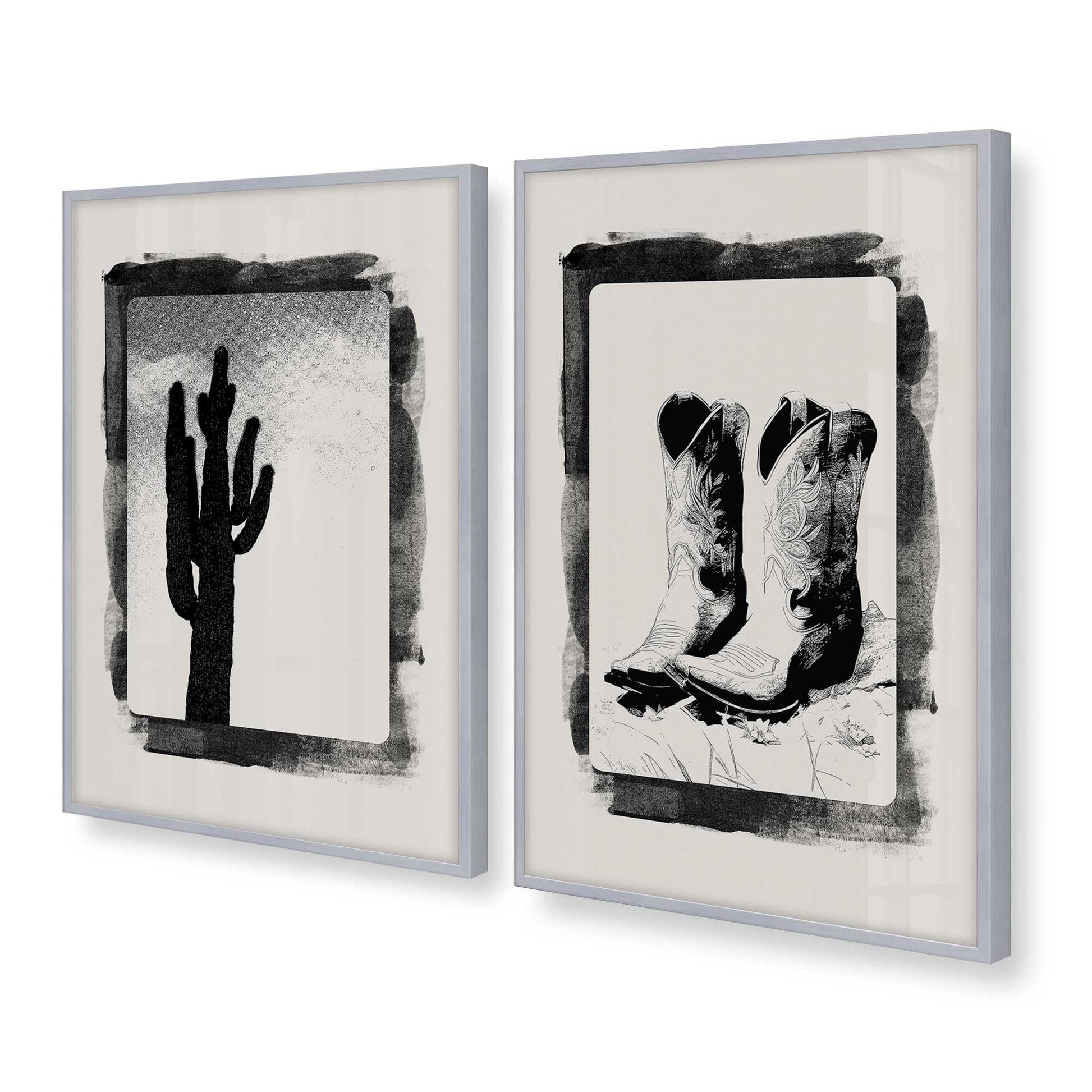 [Color:Polished Chrome], Picture of art in a Polished Chrome frame at an angle