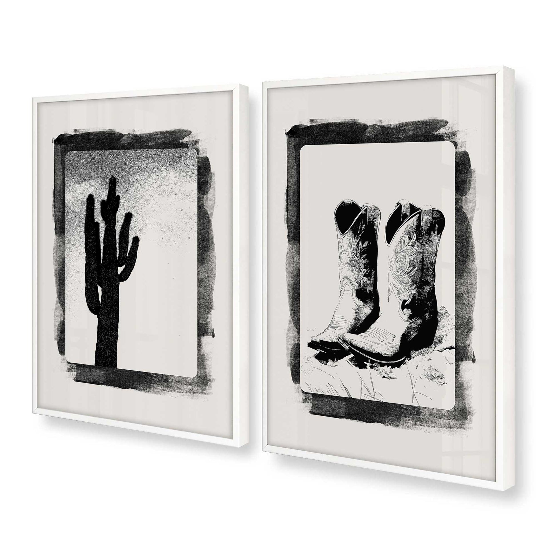 [Color:Opaque White], Picture of art in a Opaque White frame at an angle