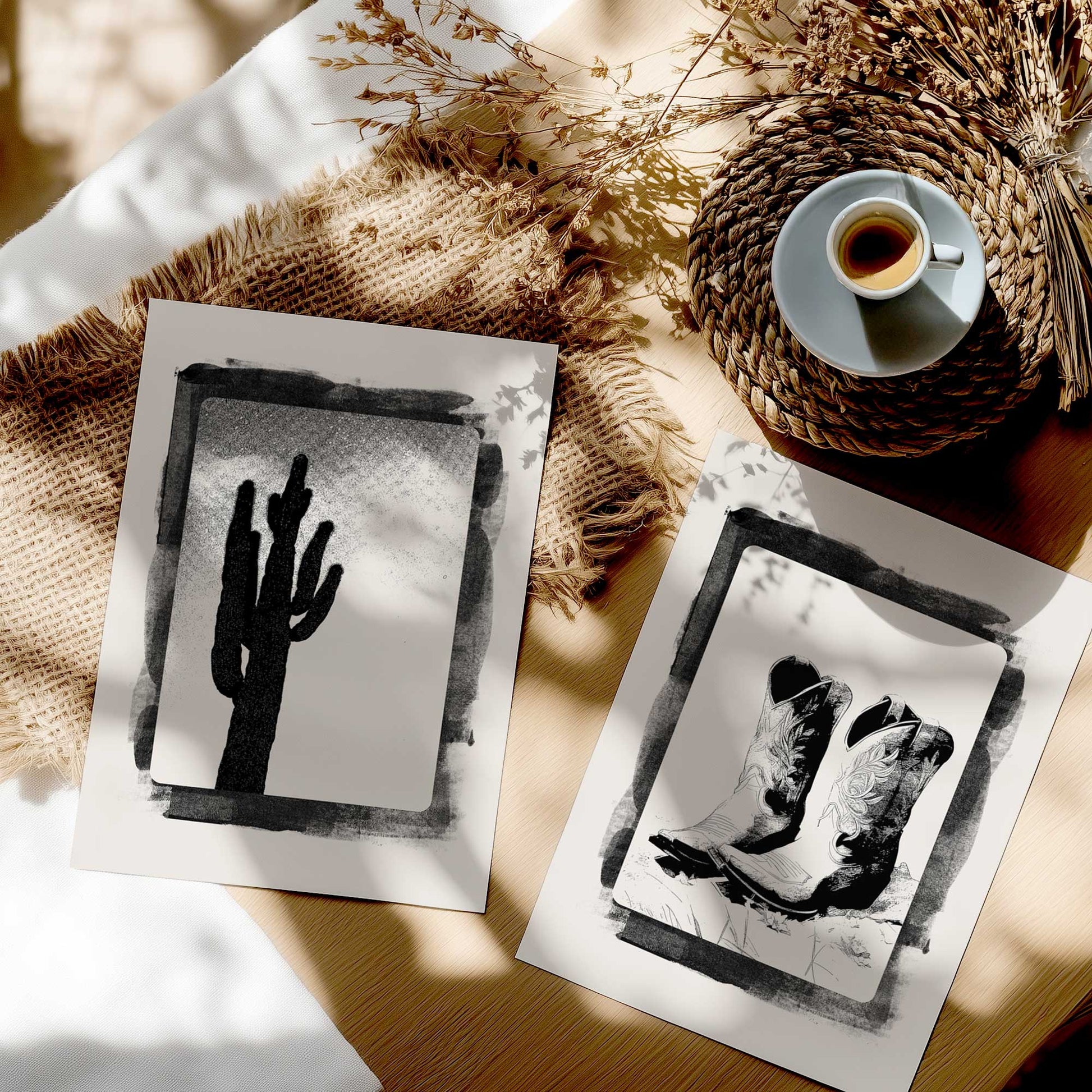 [color:Rolled Print], Picture in a room
