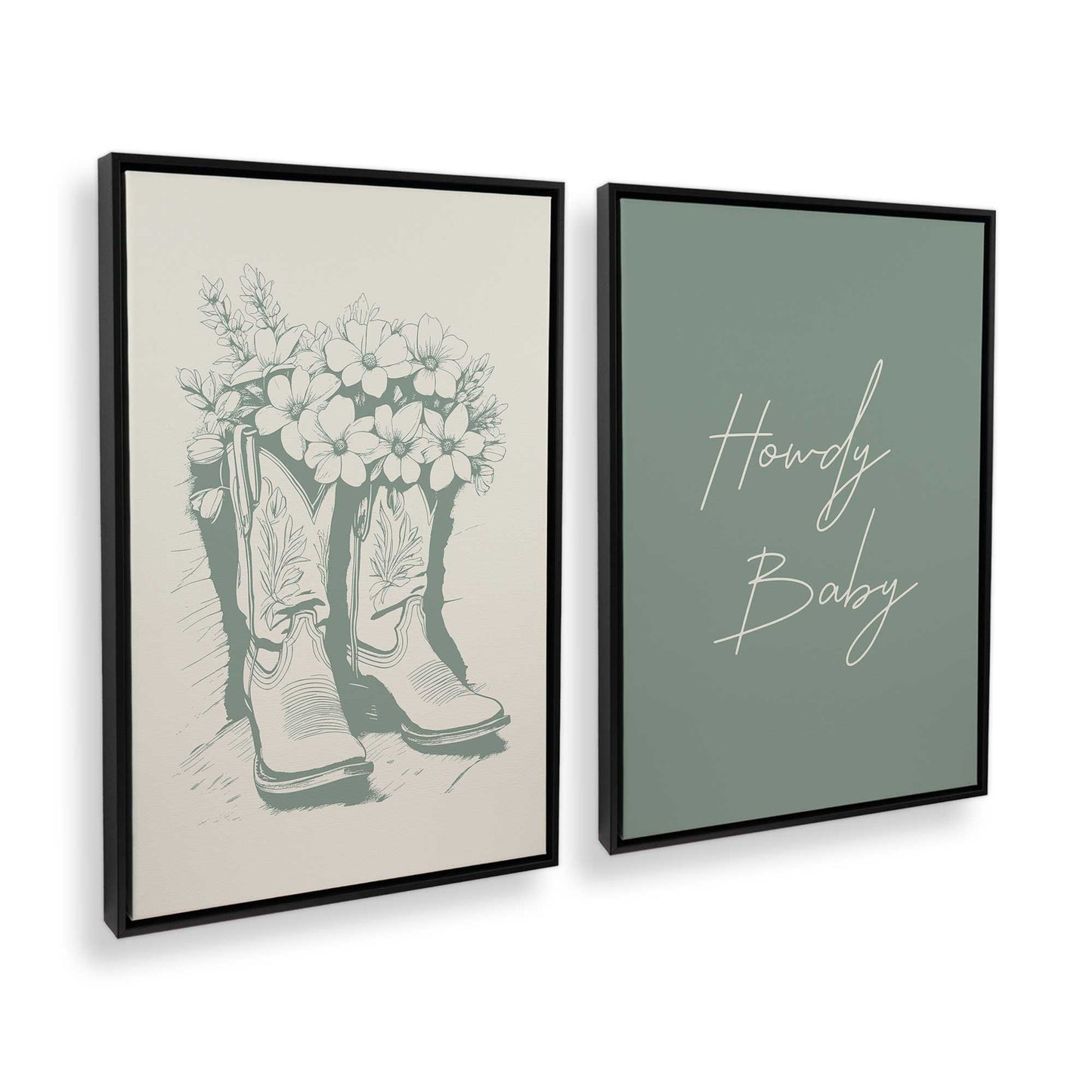[Color:Satin Black], Picture of art in a Satin Black frame at an angle