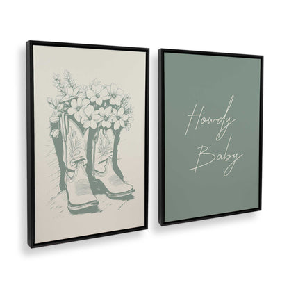 [Color:Satin Black], Picture of art in a Satin Black frame at an angle