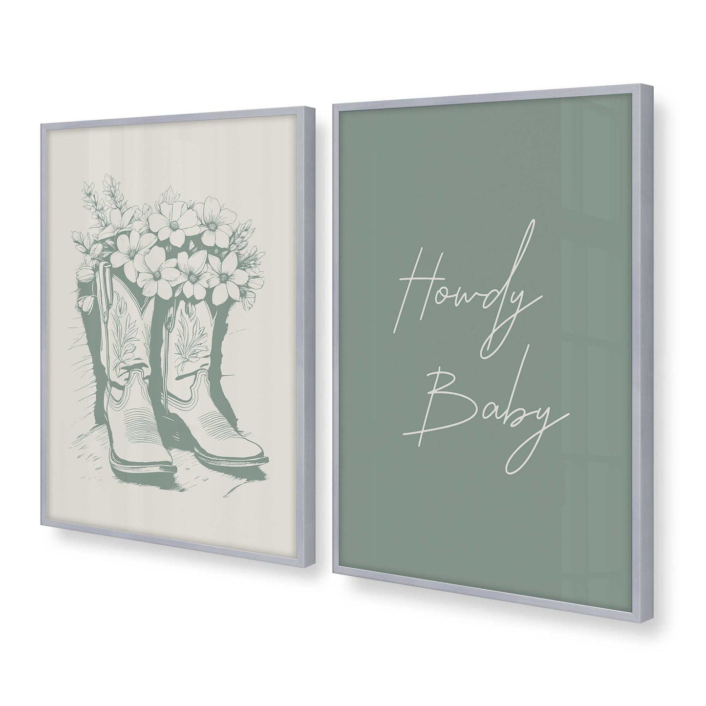 [Color:Polished Chrome], Picture of art in a Polished Chrome frame at an angle