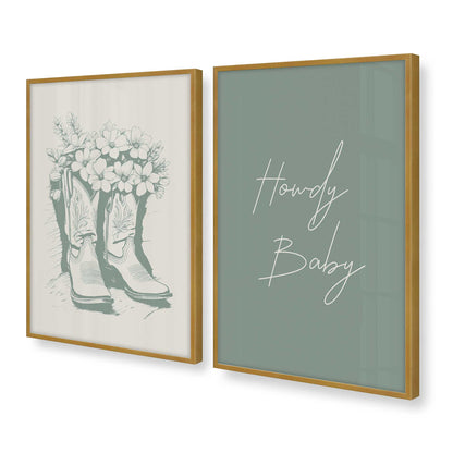 [Color:Polished Gold], Picture of art in a Polished Gold frame at an angle