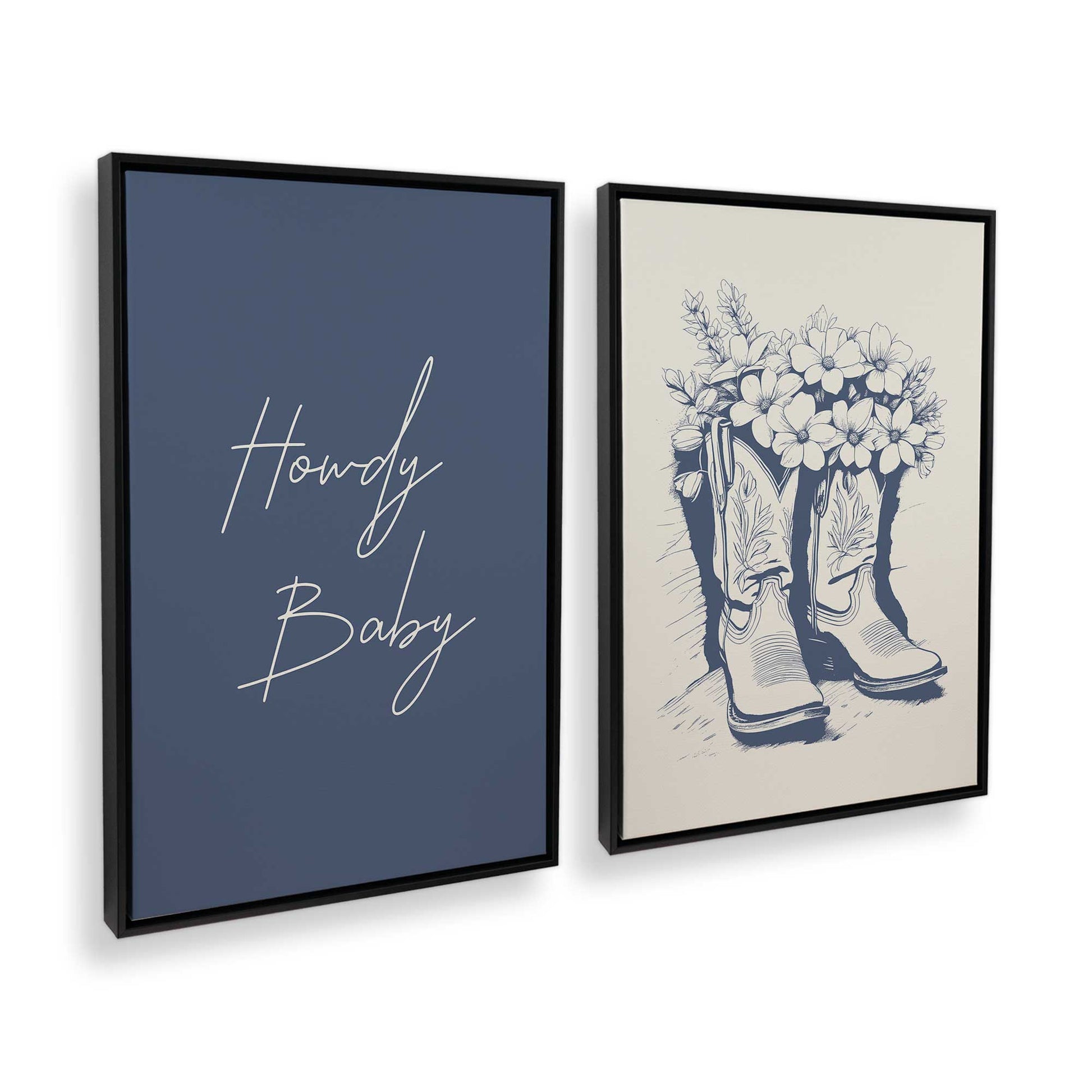 [Color:Satin Black], Picture of art in a Satin Black frame at an angle