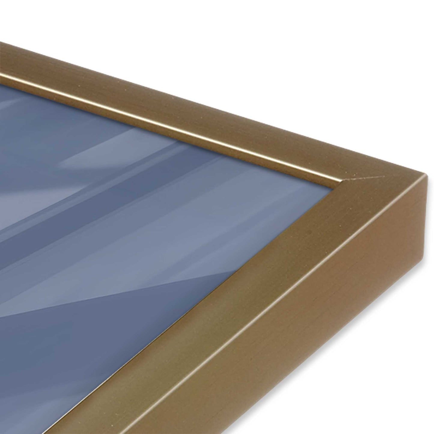 [Color:Brushed Gold], Picture of art in a Brushed Gold frame of the corner