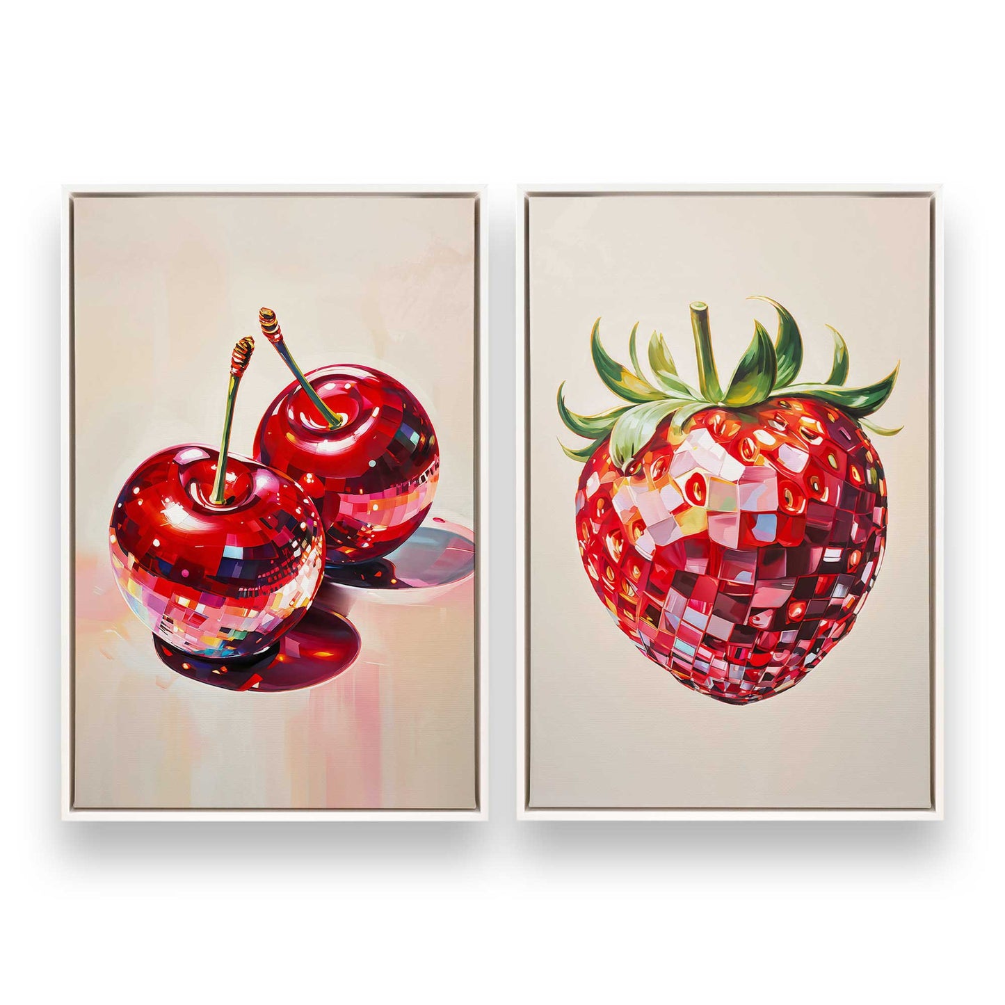 [Color:Opaque White], Picture of art in a White frame