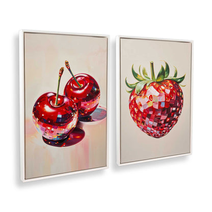 [Color:Opaque White], Picture of art in a White frame at an angle