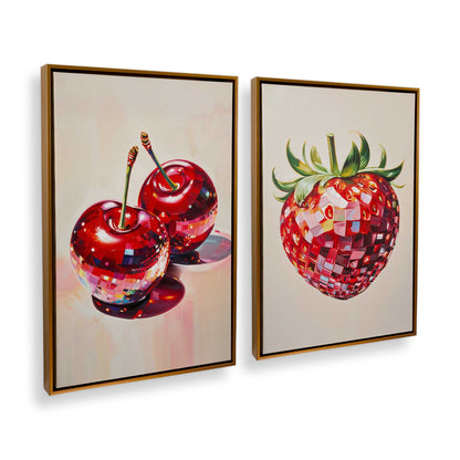[Color:Polished Gold], Picture of art in a Polished Gold frame at an angle