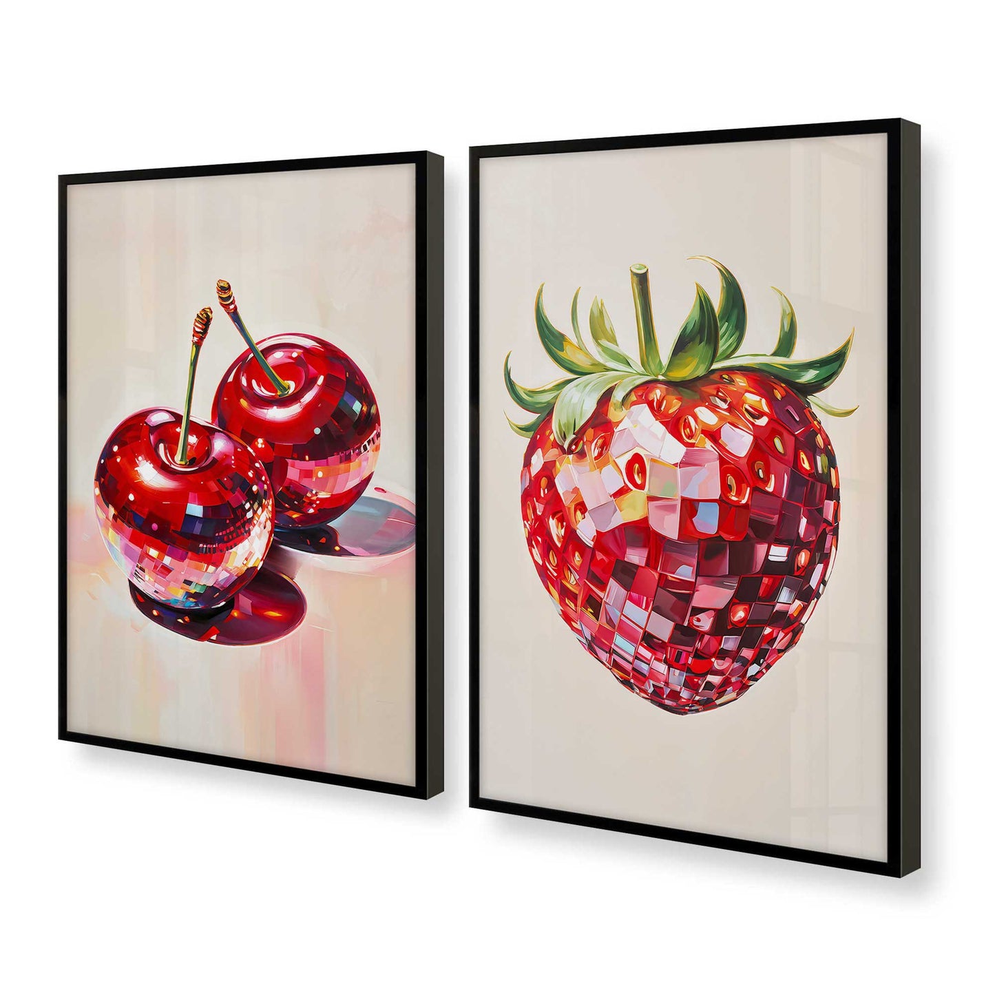 [Color:Satin Black], Picture of art in a Satin Black frame at an angle