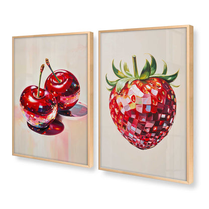 [Color:Raw Maple], Picture of art in a Raw Maple frame at an angle