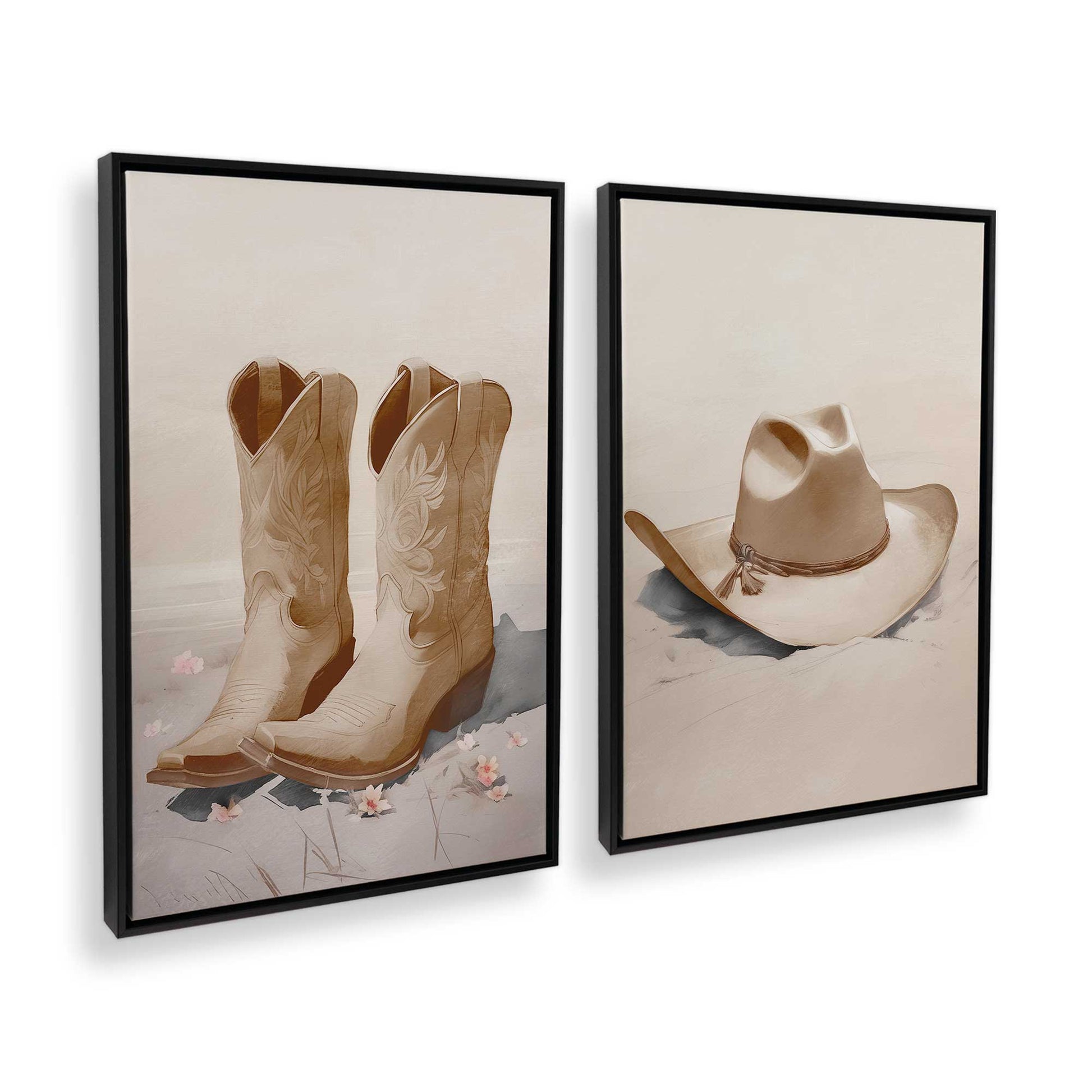 [Color:Satin Black], Picture of art in a Satin Black frame at an angle
