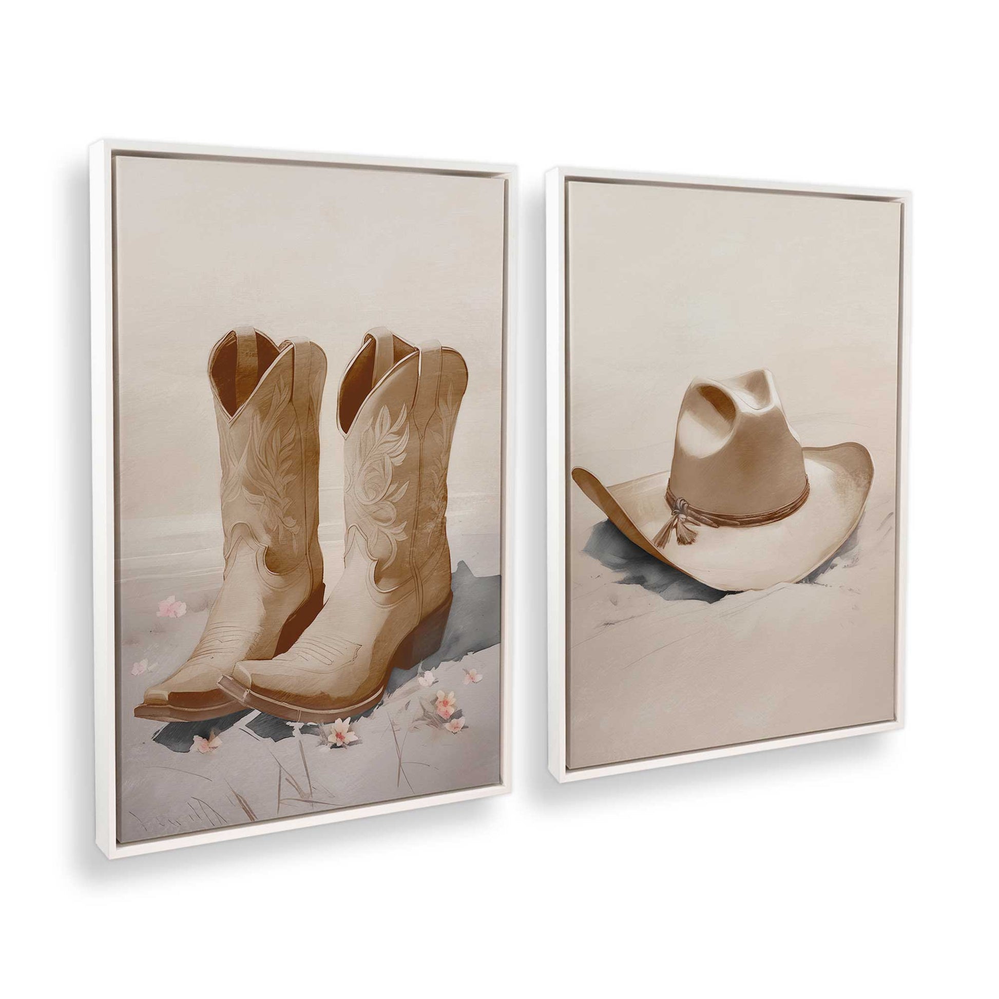 [Color:Opaque White], Picture of art in a White frame at an angle