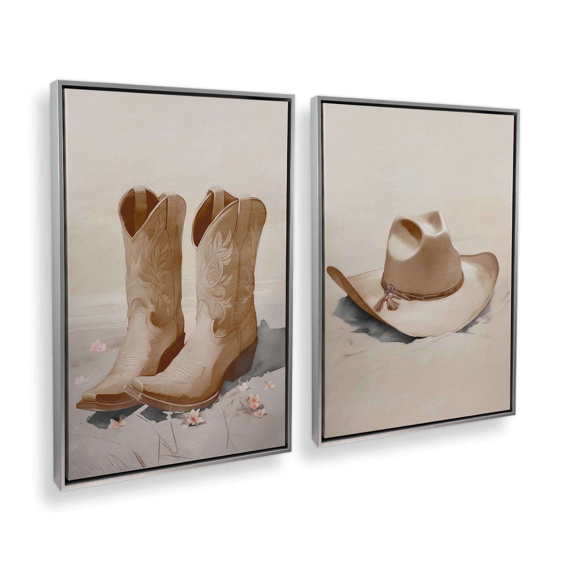 [Color:Polished Chrome], Picture of art in a Polished Chrome frame at an angle