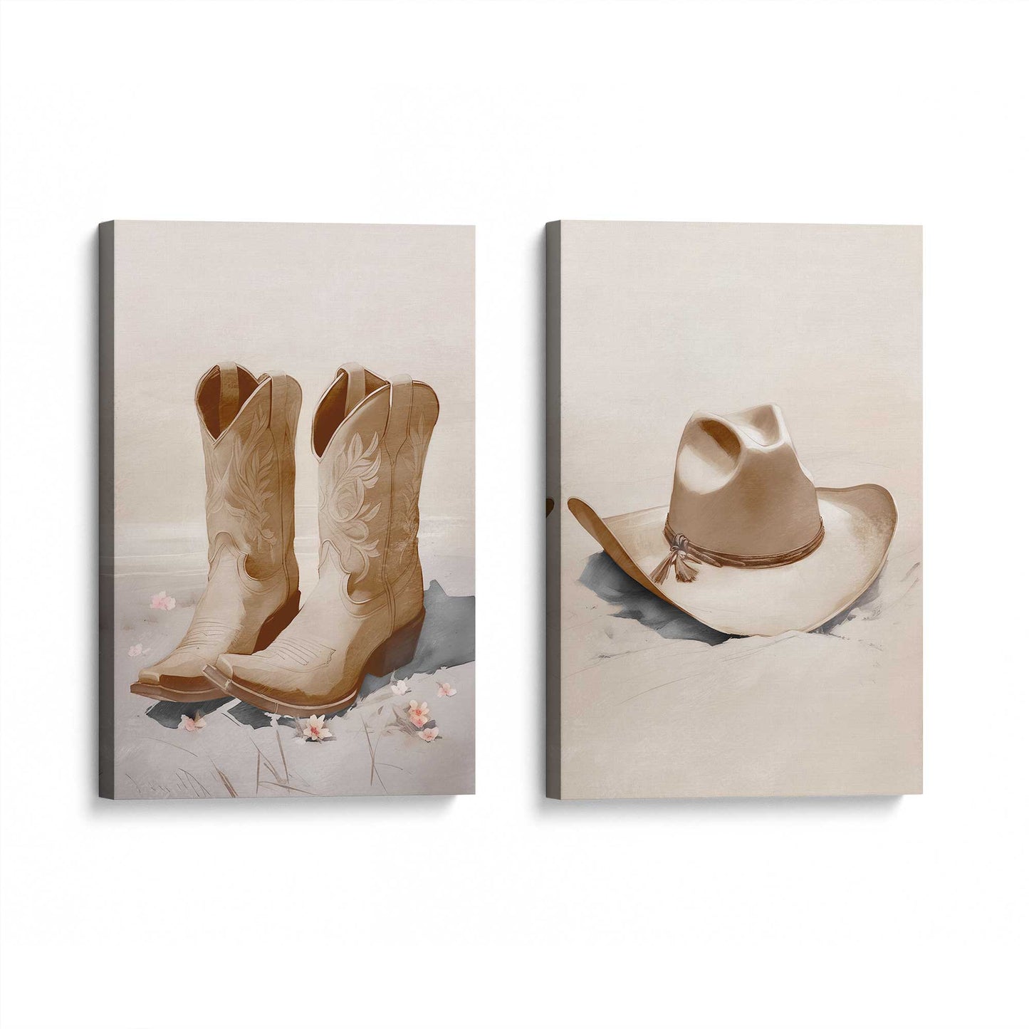 [Color:Stretched Canvas], Picture of art at an angle